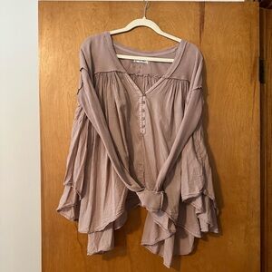 We The Free Dusty Pink Flowy Blouse